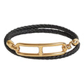Hermes Roulis Double Tour Black 18K Gold Bracelet