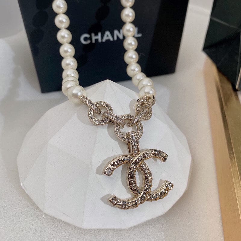 Chanel Pearl 18K Gold Necklace