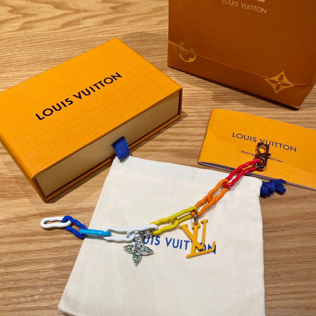 Louis Vuitton Rainbow Ceramic Chain 18K Gold Bracelet