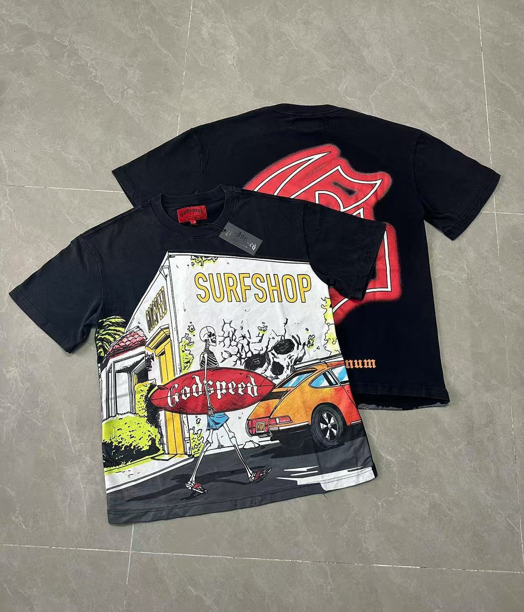 Godspeed Surfshop Graphic T-Shirt — context