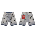 Godspeed Embroidered Denim Shorts — front