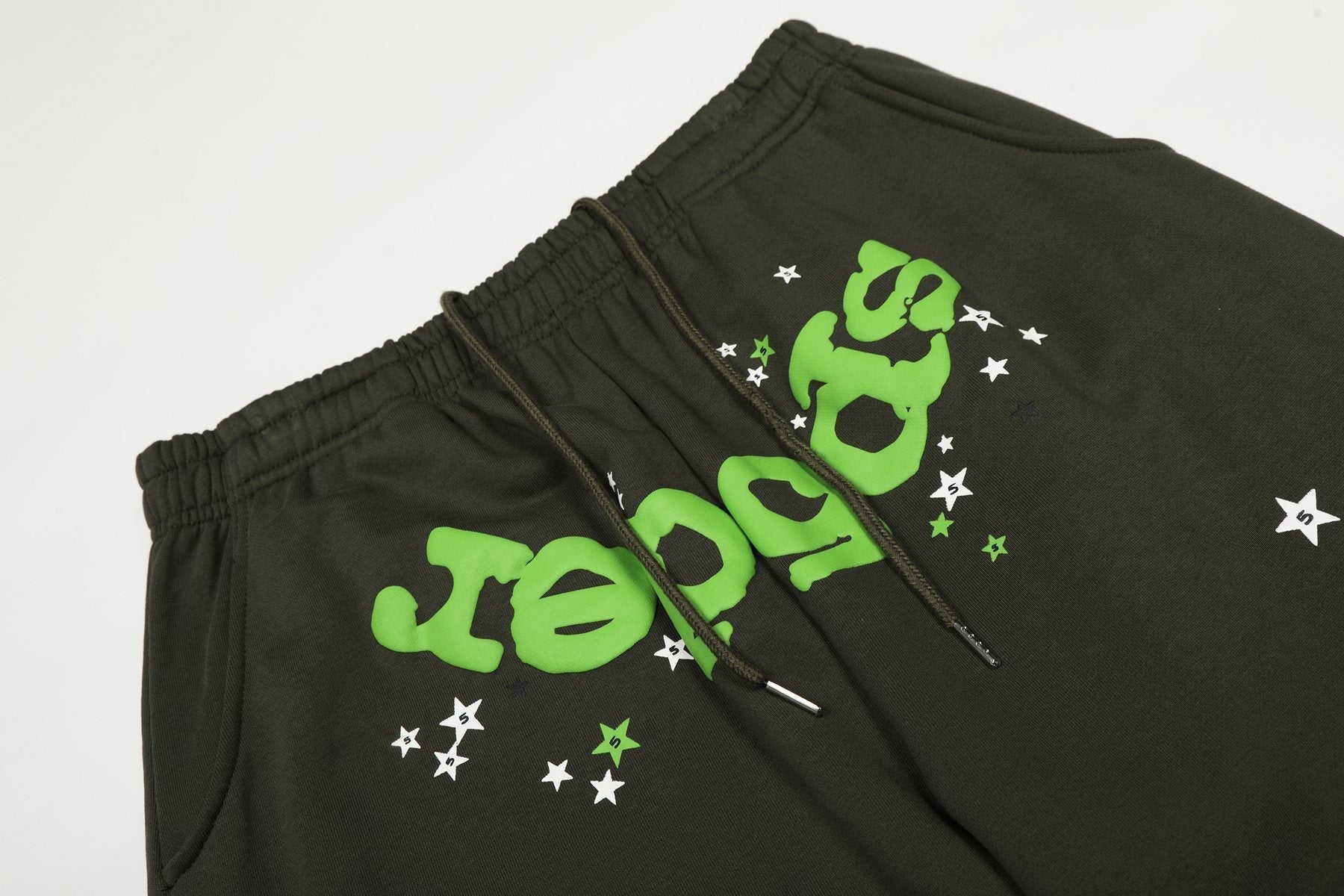 Sp5der Dark Olive Spider Web Star Matching Set — detail
