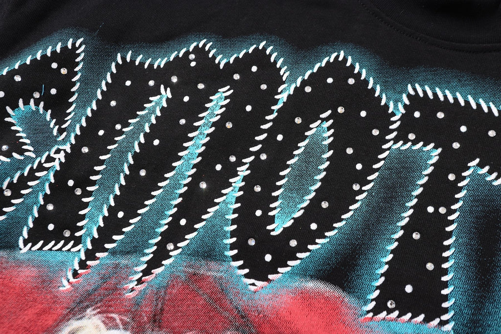 MIXED EMOTION Angel Graphic Short-Sleeve T-Shirt — detail