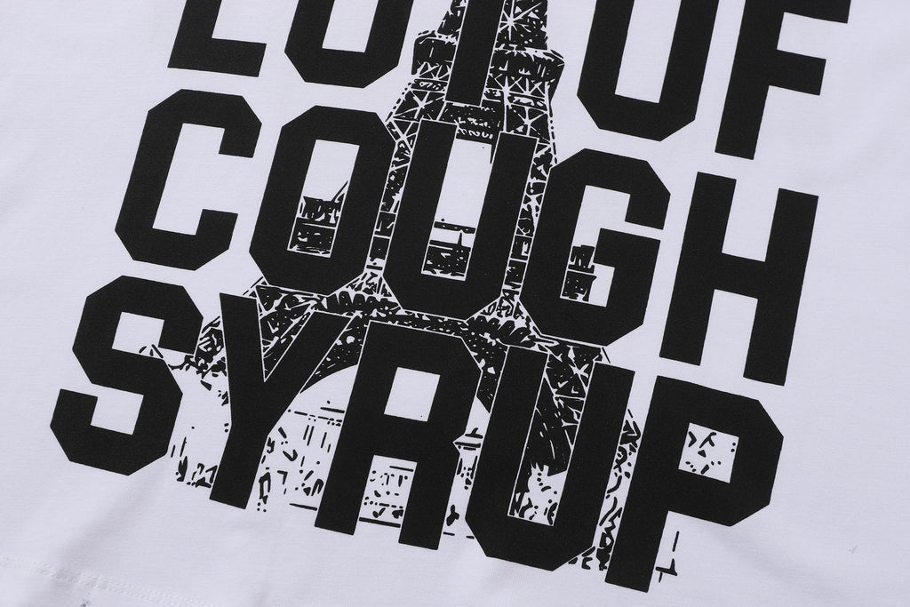 THAT'S A AWFUL LOT OF COUGH SYRUP Eiffel Tower Graphic T-Shirt — detail