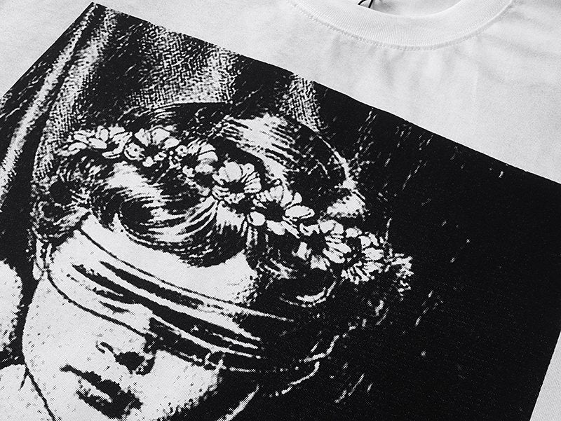 MIXED EMOTION Angel Back-Print Short-Sleeve T-Shirt — detail