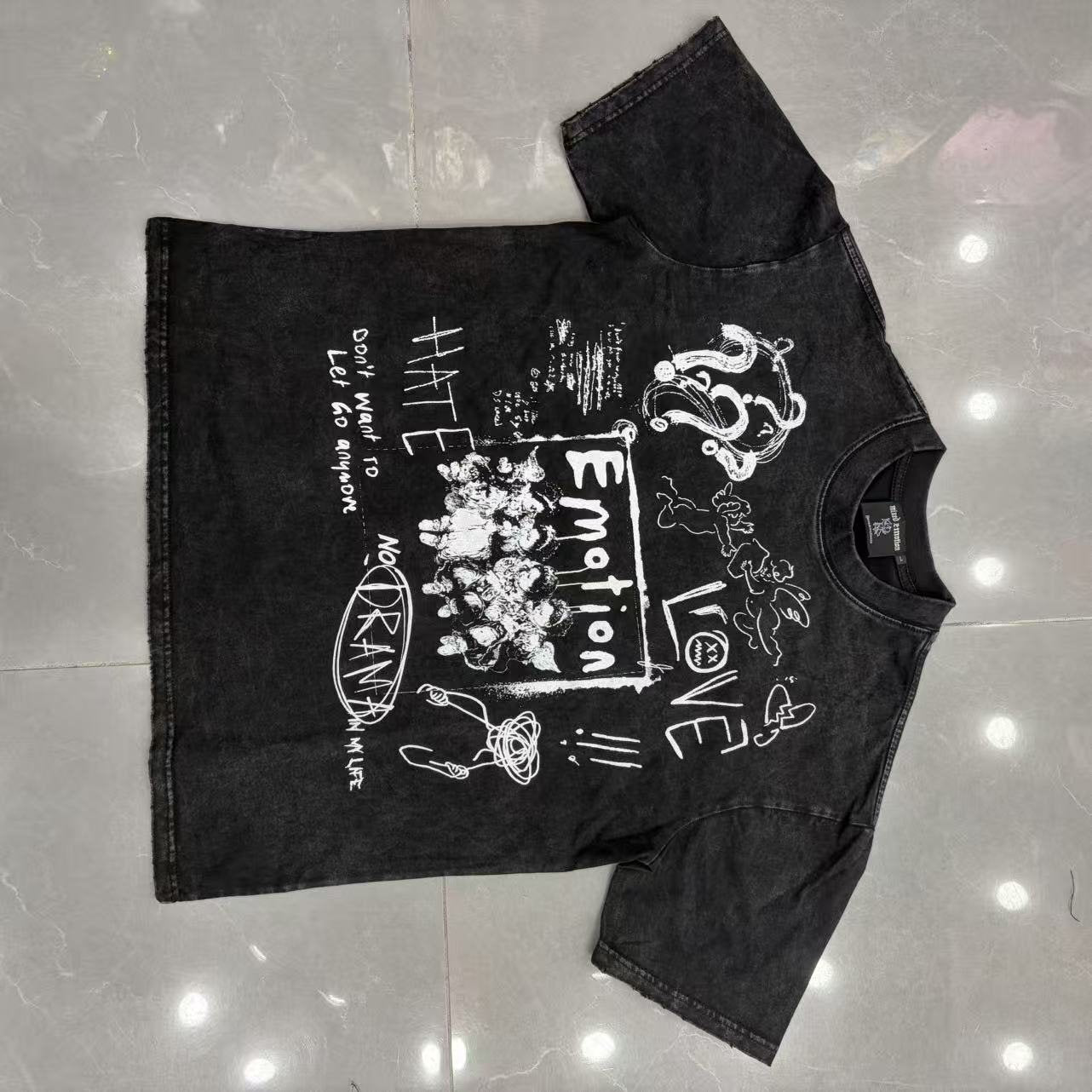 Mixed Emotion Love Hate Dream Graphic T-Shirt — front
