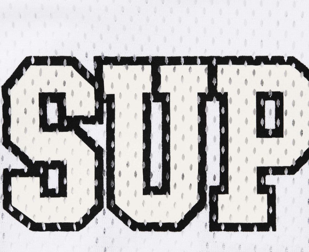 Supreme Bone Sleeve Number Football Jersey T-Shirt — fabric_closeup