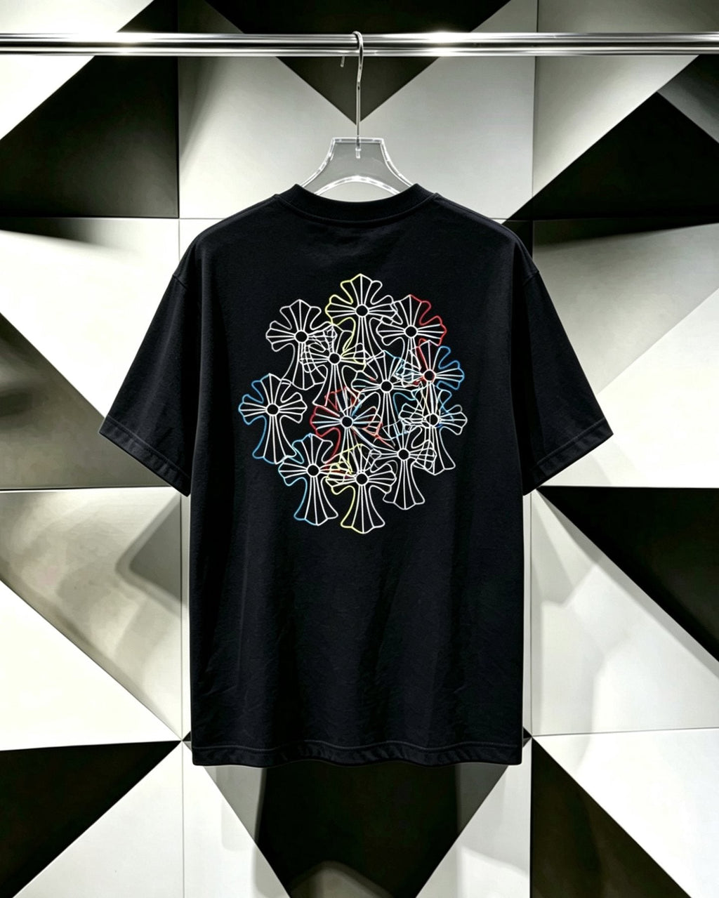 Chrome Hearts Floral Cross Short-Sleeve T-Shirt — back