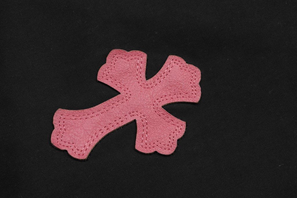 Chrome Hearts Multicolor Cross Patch Cropped Pants — detail
