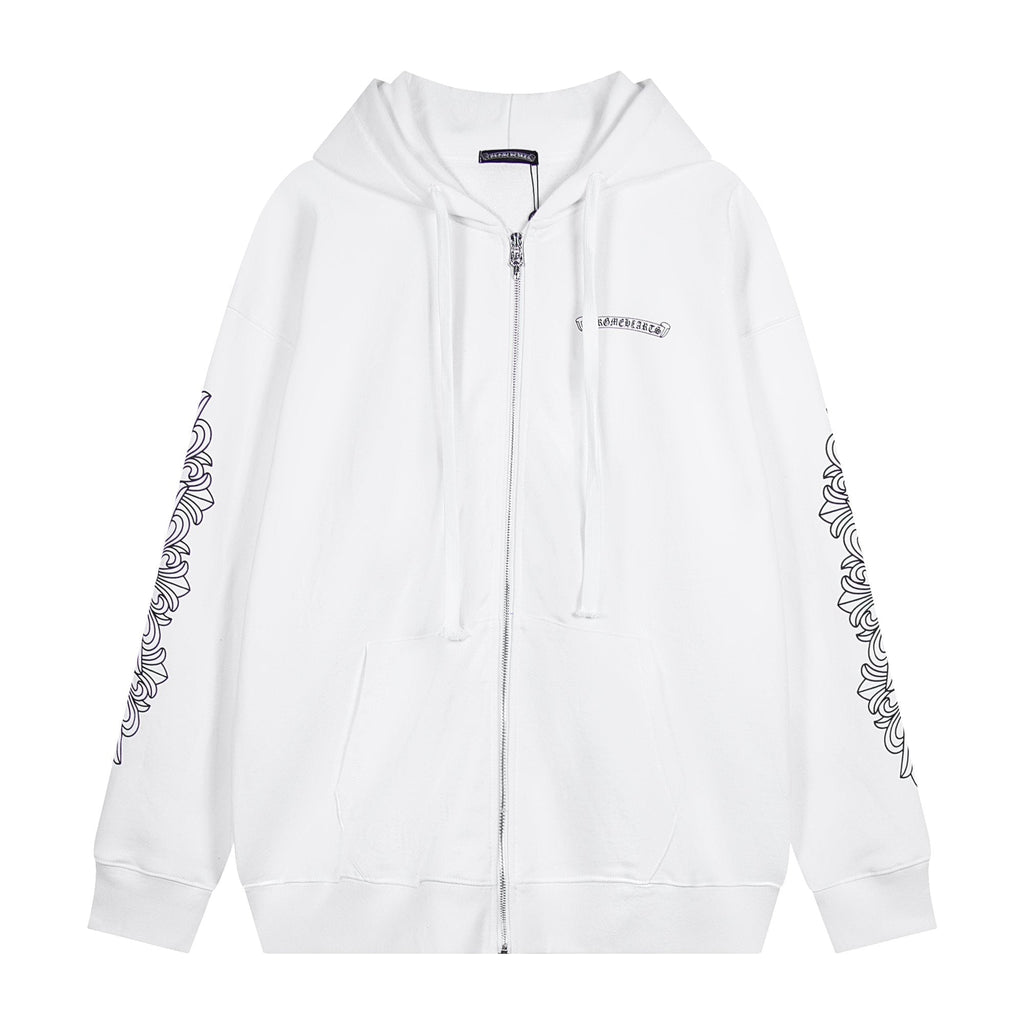 Chrome Hearts Horseshoe Cross Graphic Zip Hoodie — hero
