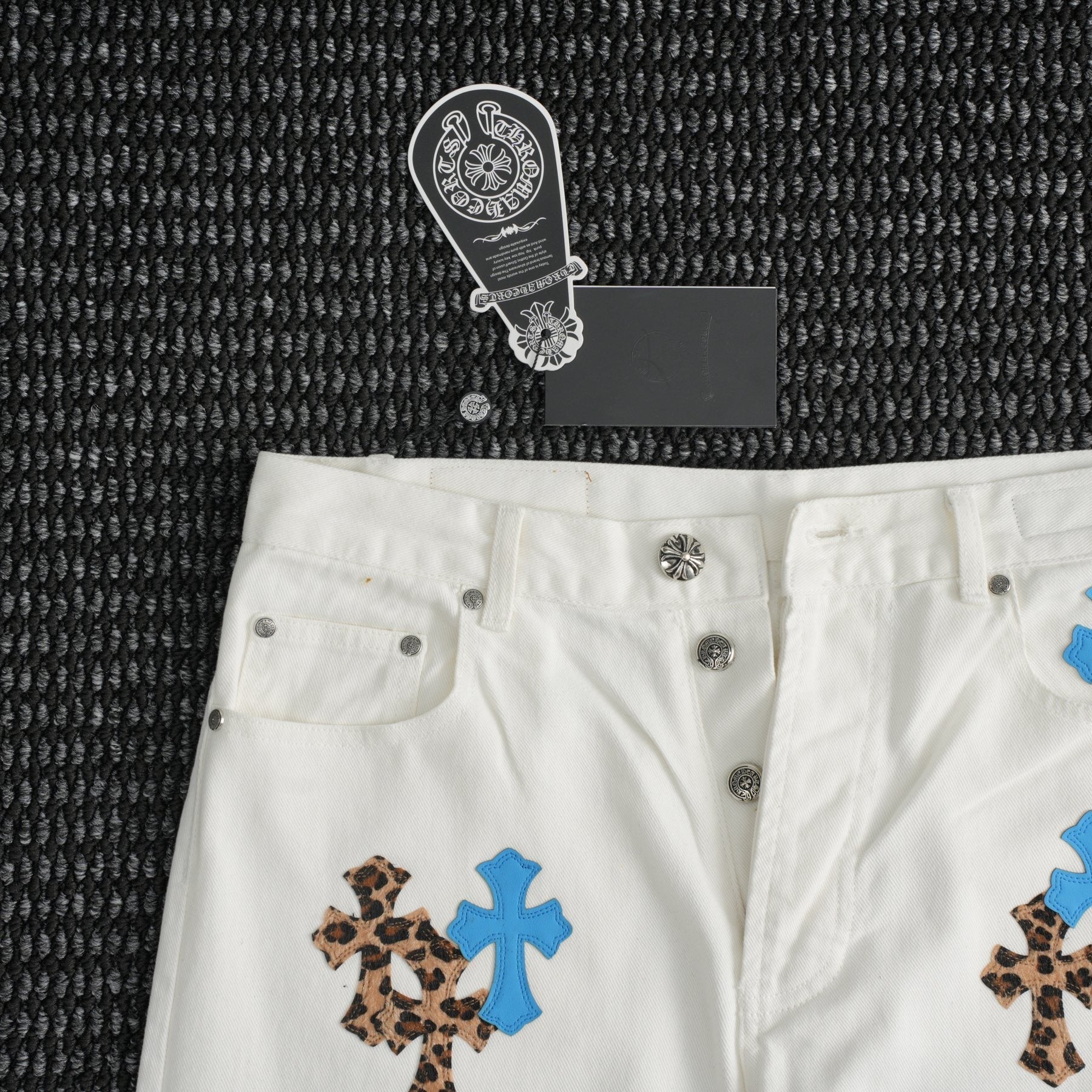 Chrome Hearts White Cross Graphic Pants — detail