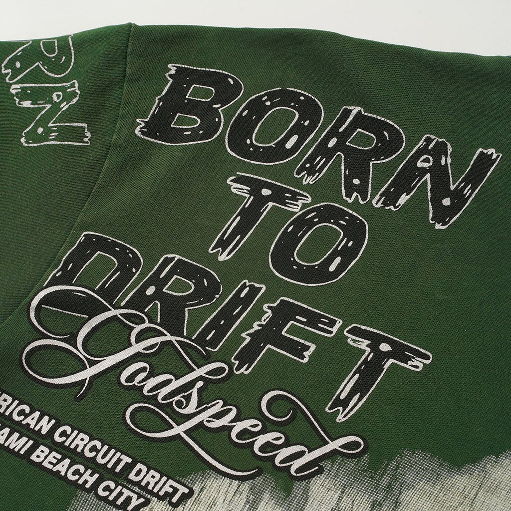 Godspeed Born to Drift Racing Graphic T-Shirt — detail