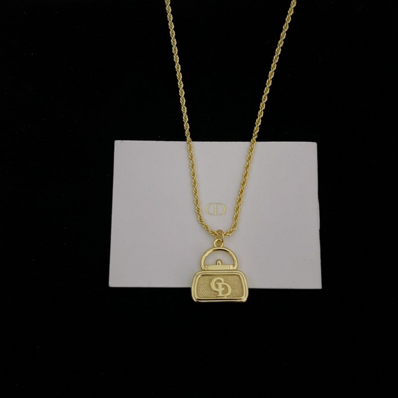 Dior Vintage Bag 18K Gold Necklace