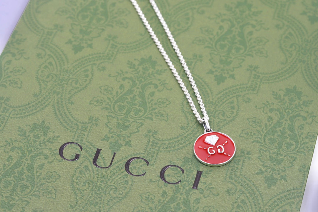 Gucci Double Ghost Red 18K Gold Necklace