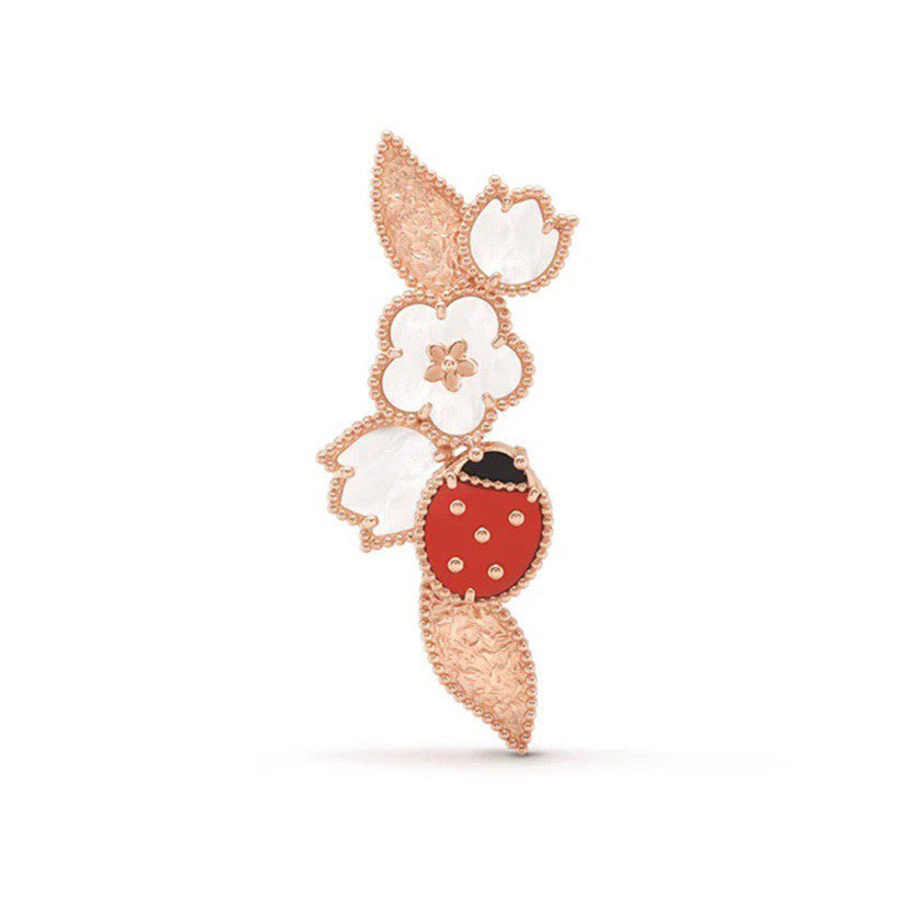 Lucky Spring Clip 18K Gold Brooch