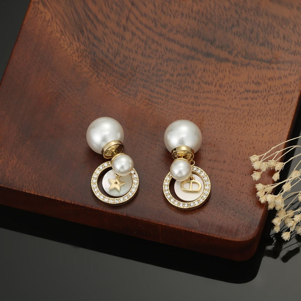 Dior Tribales Pearl 18K Gold Earrings