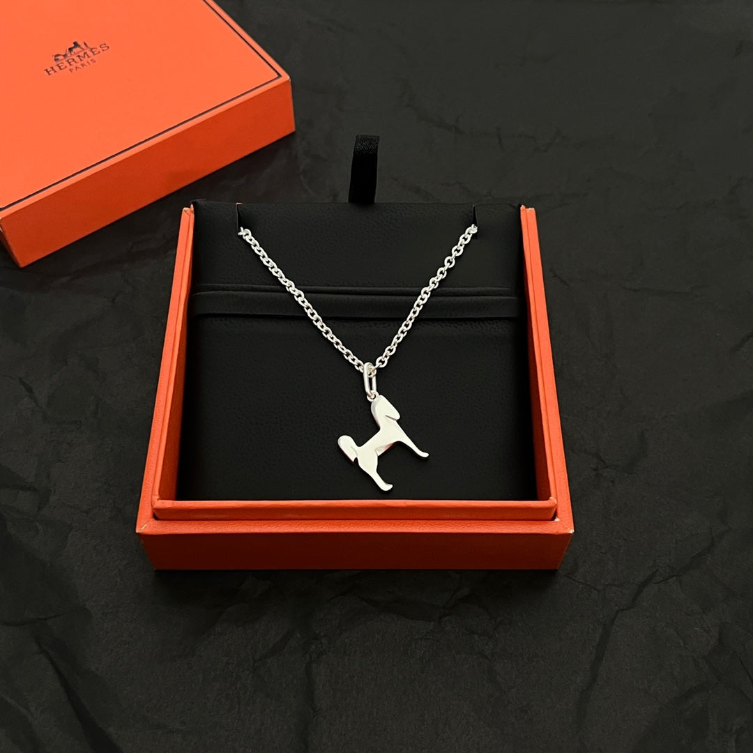 Hermes Panache Pendant 18K Gold Necklace