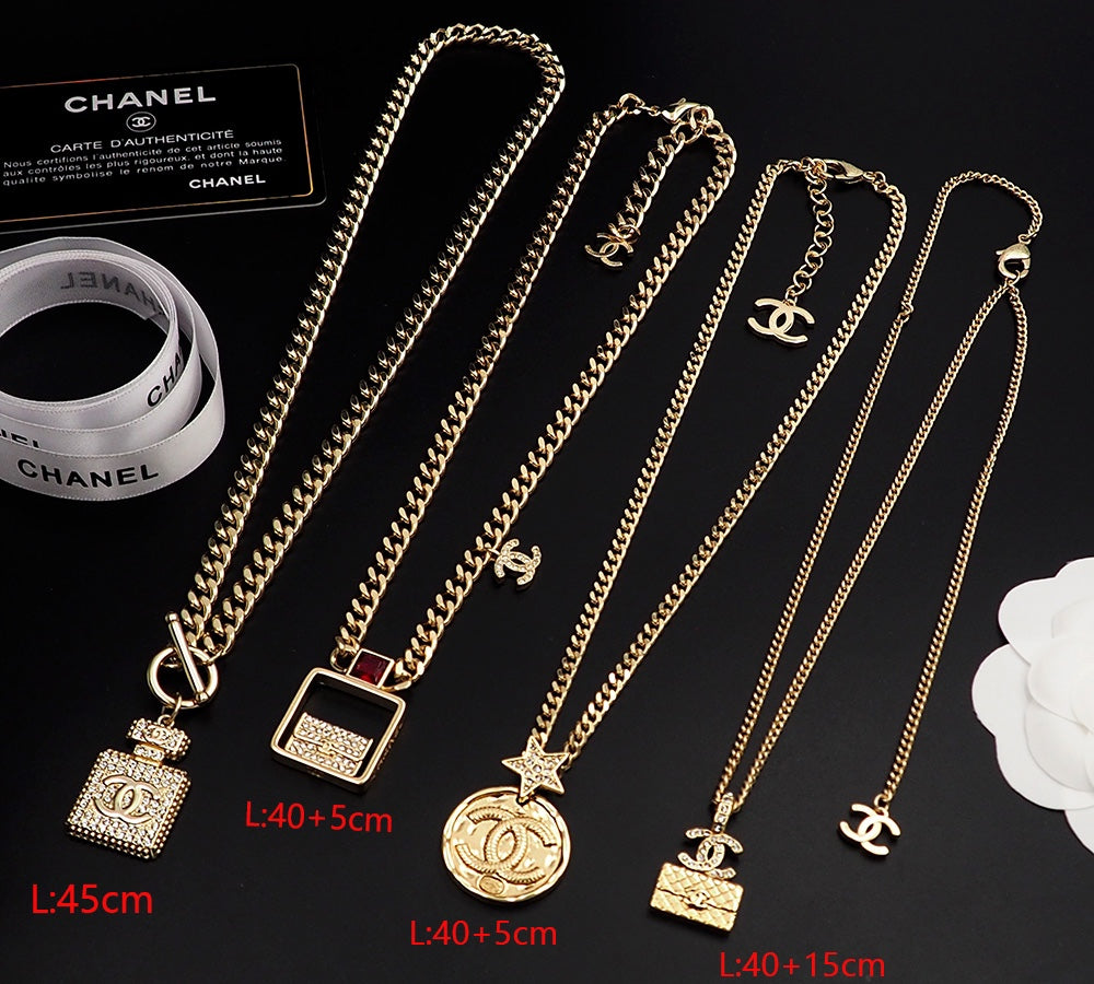 Chanel Red Bag Pendant 18K Gold Necklace