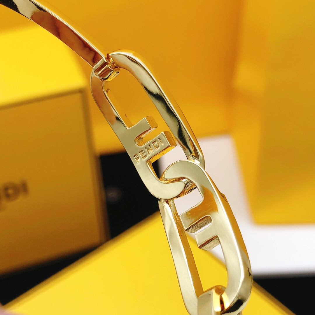 Fendi Vintage 18K Gold Bracelet