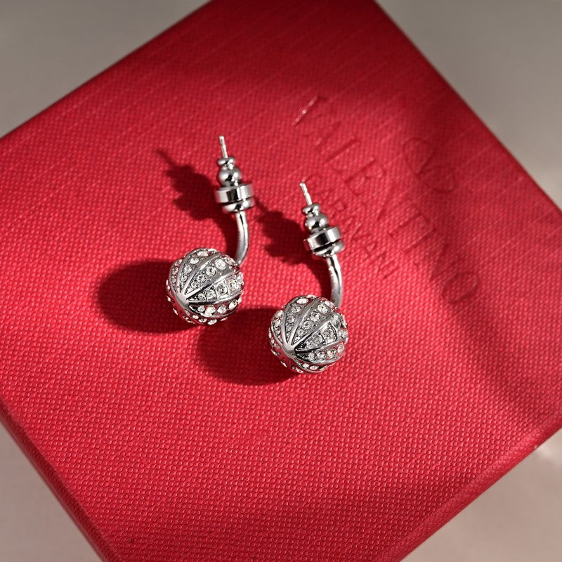 Valentino Diamond 18K Gold Earrings