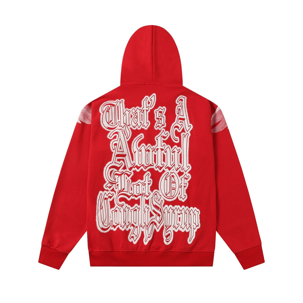 THAT'S A AWFUL LOT OF COUGH SYRUP Angel Graphic Hoodie — back