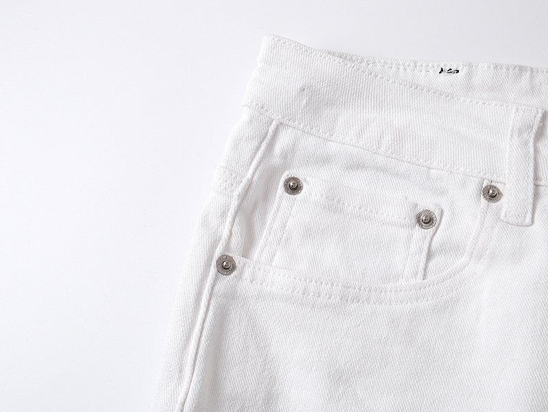 Purple Brand Paint-Splatter Jeans — detail